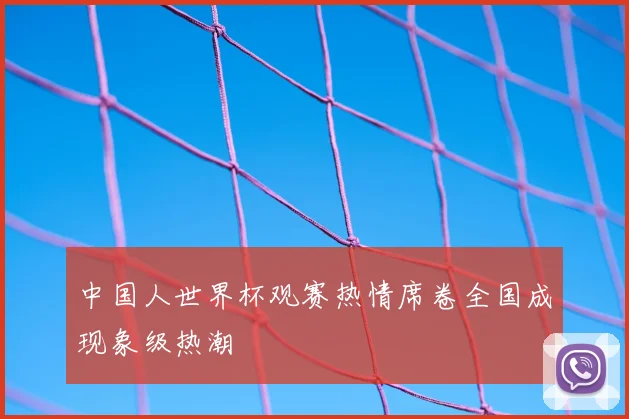 中国人世界杯观赛热情席卷全国成现象级热潮