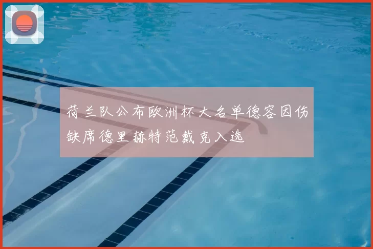 荷兰队公布欧洲杯大名单德容因伤缺席德里赫特范戴克入选